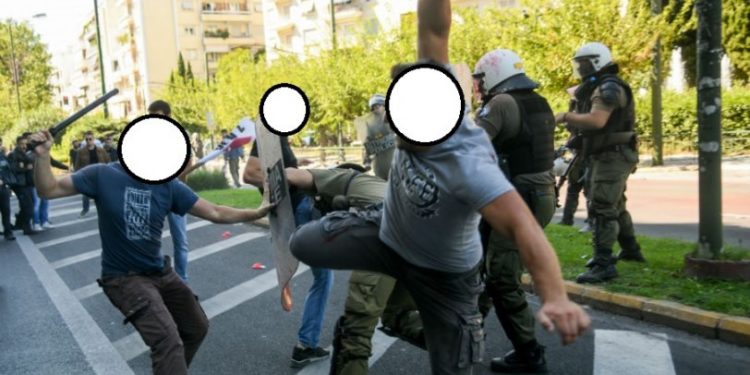 Alldaynews.gr Ξύλο ΜΑΤ-διαδηλωτών μπροστά στο άγαλμα του Τρούμαν (vid)