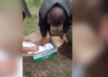 Έθαψαν βρέφος ζωντανό σε χαρτόκουτα – Το ξέθαψαν έκπληκτοι περαστικοί (Video)