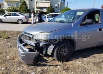 Λαμία: Παραβίασε το «STOP» και τον έστειλε στα χωράφια (Pics)