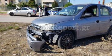 Λαμία: Παραβίασε το «STOP» και τον έστειλε στα χωράφια (Pics)