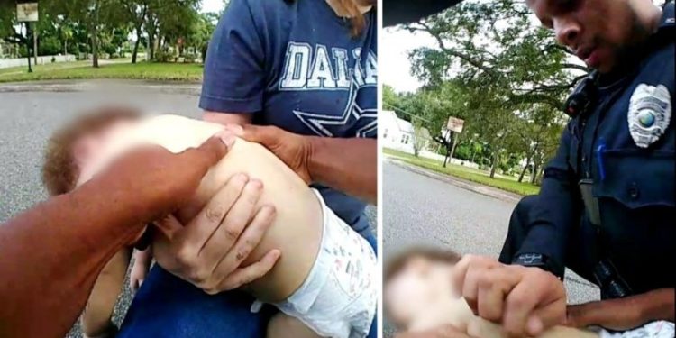 Η απίστευτη μάχη των αστυνομικών να σώσουν βρέφος ενός έτους που πνιγόταν (vid)