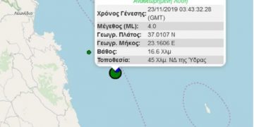 Σεισμός 4 Ρίχτερ στην Ύδρα