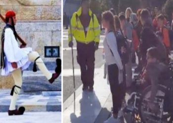 Μπράβο του!! Χαμός με τον Kρητικό δάσκαλο και τους μαθητές του στο μνημείο του Αγνώστου Στρατιώτη[video]