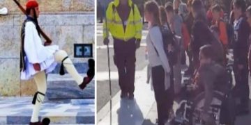 Μπράβο του!! Χαμός με τον Kρητικό δάσκαλο και τους μαθητές του στο μνημείο του Αγνώστου Στρατιώτη[video]