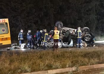 Τραγωδία στην Θεσσαλονίκη: Δύο νεκροί στο τροχαίο της Μουδανιών (pics, video)