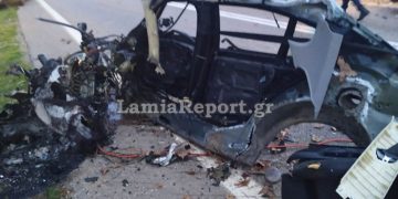 Ένας νεκρός και δύο τραυματίες σε φοβερό τροχαίο – Άνθρωποι και λαμαρίνες τυλίχθηκαν στις φλόγες! (pics)