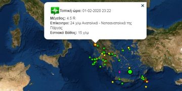 Συμβαίνει Τώρα: Σεισμός 4,5 Ρίχτερ στην Πάργα