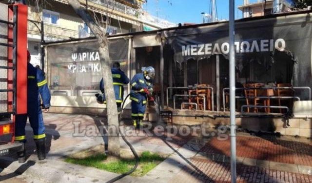 Ήταν τύφλα και δεν του έβαλε να πιει- Τον κατέβασε από τη μηχανή να μην σκοτωθεί- Κι αυτός έβαλε φωτιά το μαγαζί! (pics, video)