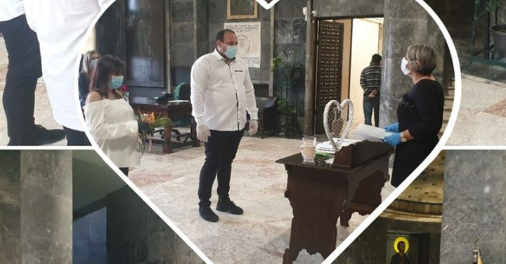 Alldaynews.gr Γάμος με τη νύφη και τον γαμπρό σε ενάμιση μέτρο απόσταση (pics)