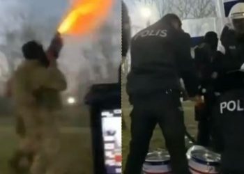 Απροκάλυπτη πρόκληση Τούρκων: Ρίχνουν με “βομβιδοβόλα” χημικά στον Έβρο[videos]