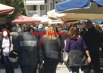 Ποιος κορωνοϊός; Αδιαχώρητο στις λαϊκές της Πάτρας (εικόνες χαμού)