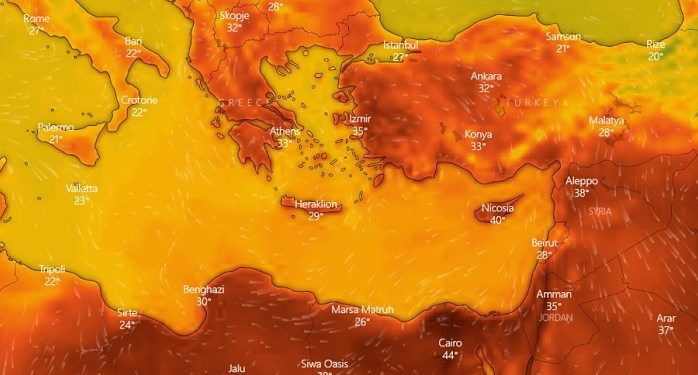 Alldaynews.gr Δορυφορικές εικόνες -ΣΟΚ για τον καύσωνα που έρχεται στην Ελλάδα