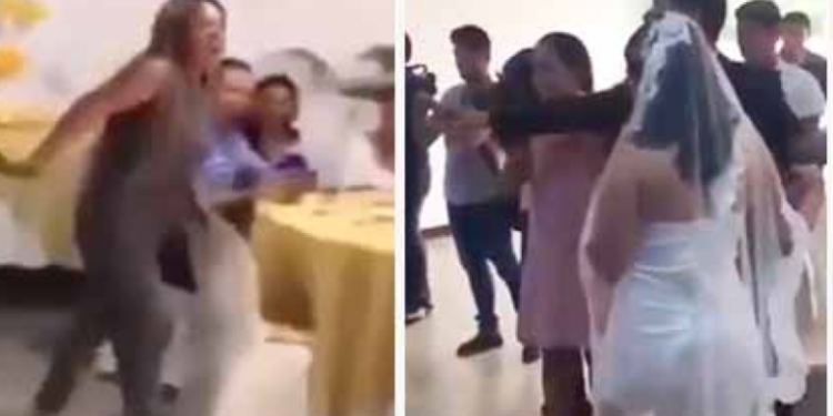 Γυναίκα κάνει ντου σε γάμο: «Σε αγαπώ» φωνάζει στον γαμπρό και μετά ρίχνει κι ένα σκαμπίλι στη νύφη (video)