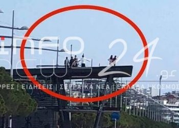 Θεσσαλονίκη: Μικρά παιδιά παίζουν στην οροφή του αντλιοστασίου της ΕΥΑΘ