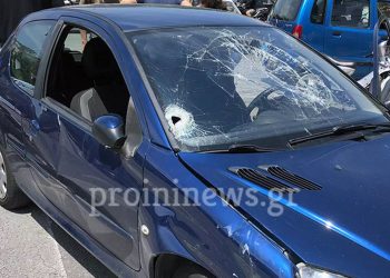 Σοκαριστικό τροχαίο: Εκσφενδονίστηκε πάνω στο παρμπρίζ αυτοκινήτου (pics)