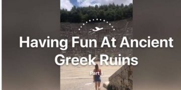 Είχαν καημό να κάνουν έρωτα στην Αρχαία Επίδαυρο! Το ανέβασαν και στο Internet[photos]