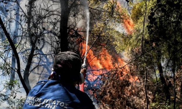 Alldaynews.gr Απίθανο βίντεο από την φωτιά στις Κεχριές: Ελικόπτερο ρίχνει νερό… σε κάμεραμαν (Video)