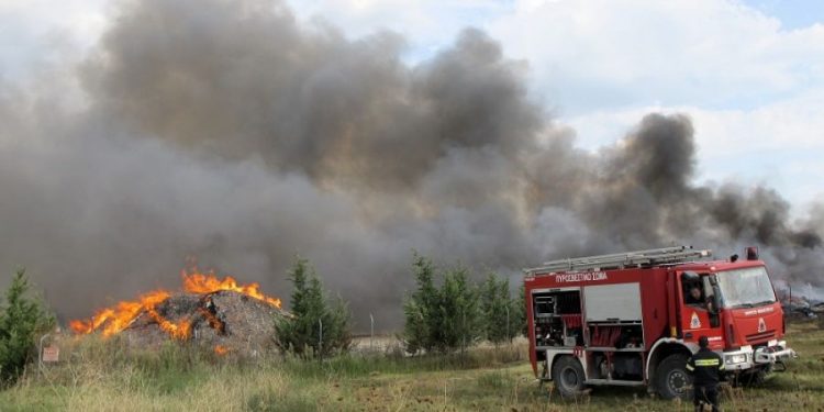 Alldaynews.gr Φωτιά κοντά στα ΚΤΕΛ Μακεδονία της Θεσσαλονίκης