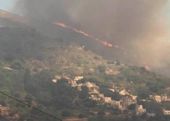 Πυρκαγιά στην ορεινή Νάξο – Εκκενώνονται χωριά (pics) ?