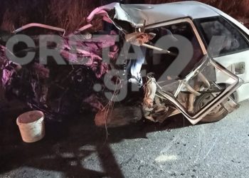 Φρικτό τροχαίο με έναν νεκρό στην Ηρακλείου -Μοιρών[Εικόνες Σοκ]