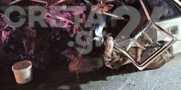 Φρικτό τροχαίο με έναν νεκρό στην Ηρακλείου -Μοιρών[Εικόνες Σοκ]