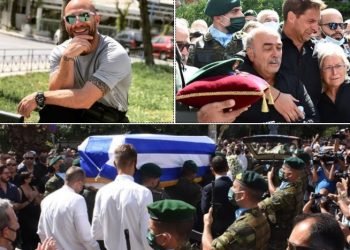 Θρήνος στην κηδεία του άτυχου αλεξιπτωτιστή που σκοτώθηκε μετά από πτώση[Τραγικές Εικόνες]