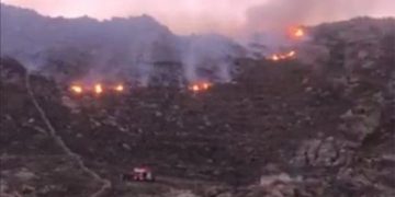 φωτιά στην Μύκονο, στην Άνω Μερά