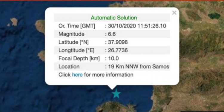 Alldaynews.gr Σεισμός ΤΩΡΑ 6,6R στην Σάμο-Αισθητός και στην Αθήνα