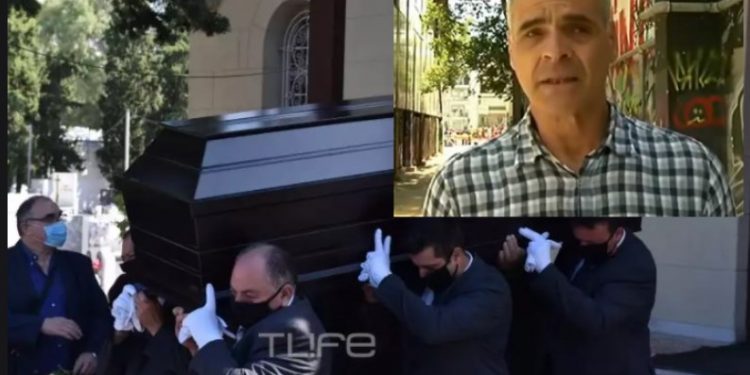 Θρήνος στην κηδεία του Κώστα Μπατή: Συντετριμμένη η πρώην σύζυγός του Ελένη Παπαϊωάννου
