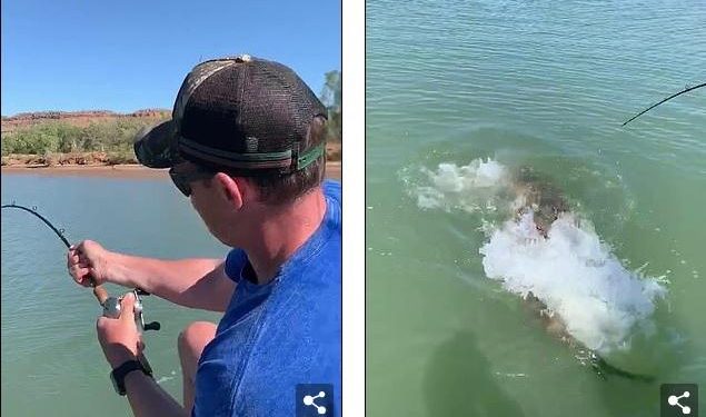 Ψαράς έκανε την ψαριά της ζωής του – Τραβούσε το καλάμι του και είδε ότι είχε πιάσει ένα… (Video)