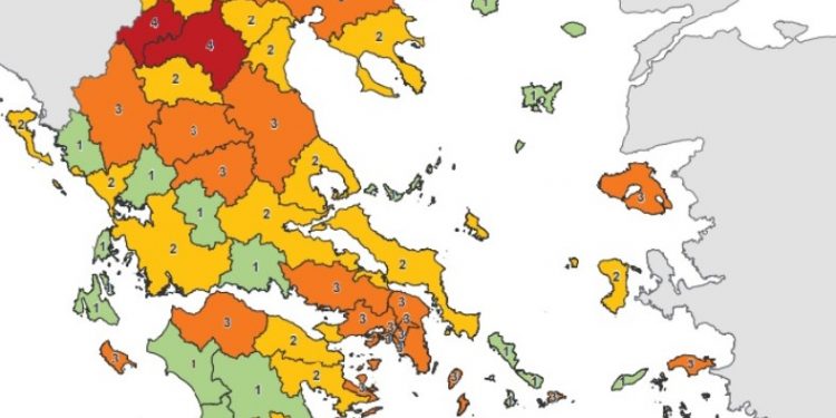 Αυτές είναι οι περιοχές που θα ισχύσουν απο αύριο τα νέα μέτρα προστασίας από τον κορωνοϊό[Χάρτης]