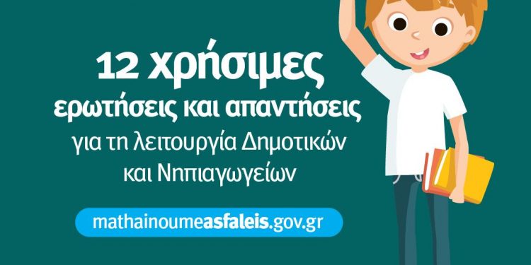 Alldaynews.gr Υπουργείο Παιδείας: 12 ερωτήσεις και απαντήσεις για τη λειτουργία Δημοτικών και Νηπιαγωγείων από Δευτέρα