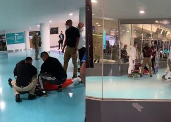 Χαμός σε αεροδρόμιο: Επιβάτης επιτέθηκε σε φρουρό που του ζήτησε να φορέσει μάσκα (vids)