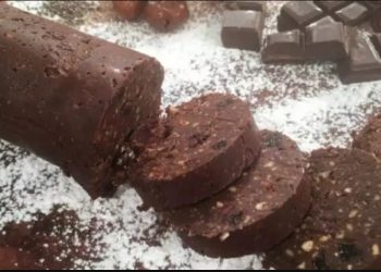 Για την καραντίνα: Αθώο σαλάμι σοκολάτας! Χωρίς ζάχαρη και δεν παχαίνει!