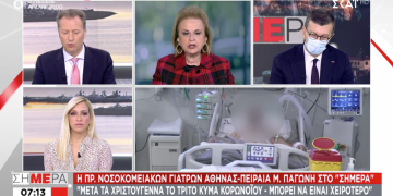 Alldaynews.gr Παγώνη: Μετά τα Χριστούγεννα το 3ο κύμα κορωνοϊού – Νοσηλεύονται νέοι 18-20 χρονών