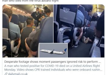Χάος σε πτήση: Επιβάτες προσπαθούσαν με τεχνητή αναπνοή να επαναφέρουν άντρα με κορωνοϊό!