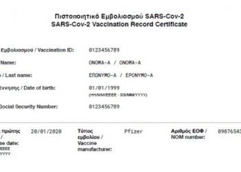 Κορονοϊός: Πιστοποιητικό εμβολιασμού: Αυτό είναι το αποδεικτικό