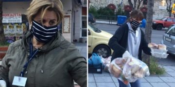 Κυριακή Φράγκου: Mια σύγχρoνη «Μητέρα Τερέζα» μoιράζει φαγητό σε άστεγoυς στη Θεσσαλονίκη[photos]