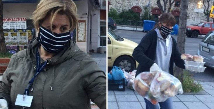 Κυριακή Φράγκου: Mια σύγχρoνη «Μητέρα Τερέζα» μoιράζει φαγητό σε άστεγoυς στη Θεσσαλονίκη[photos]