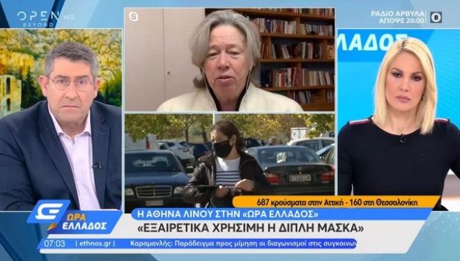 Alldaynews.gr Λινού: Αφού δεν αυξήθηκαν τα δρομολόγια στα ΜΜΜ, η διπλή μάσκα είναι χρήσιμη