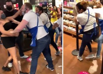 Άγριος καβγάς μεταξύ γυναικών σε κατάστημα![video]