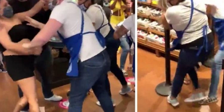 Άγριος καβγάς μεταξύ γυναικών σε κατάστημα![video]