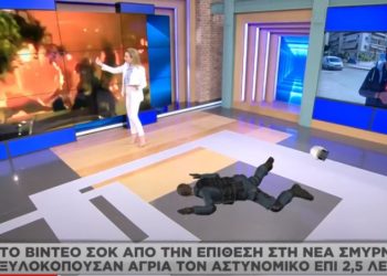 Ξέφυγε η Τατιάνα Στεφανίδου! Εμφανίστηκε πλάι σε ομοίωμα του τραυματία αστυνομικού![video]