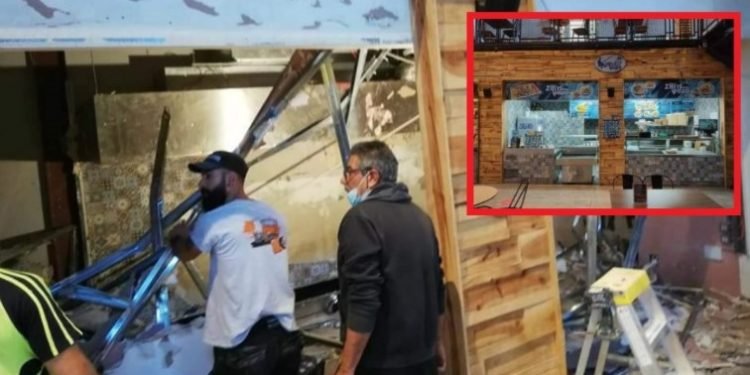 Κορωνοϊός: Μαγαζάτορας «γκρεμίζει» το εστιατόριο που ουσιαστικά δεν κατάφερε ποτέ να δουλέψει λόγω των μέτρων[Φωτογραφίες]