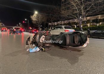 Θεσσαλονίκη: Τροχαίο ατύχημα με εγκατάλειψη στη Μεγάλου Αλεξάνδρου – Ένας τραυματίας (pics, video)