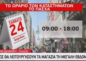 Πάσχα: Το ωράριο των καταστημάτων τη Μεγάλη Εβδομάδα
