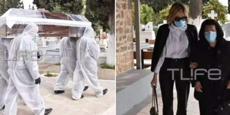 Συντετριμμένη η Σάσα Σταμάτη στην κηδεία του πατέρα της[photos]