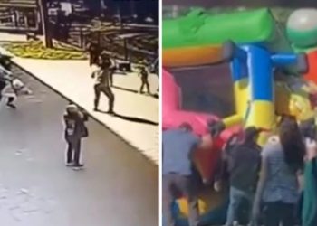 Στιγμές πανικού όταν φουσκωτό κάστρο «εξερράγη» – Δύο κοριτσάκια δίνουν μάχη για τη ζωή τους