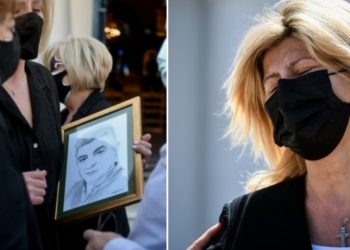 Σπαραγμός στο 40ημερο μνημόσυνο του Γιώργου Καραϊβάζ[photos][video]