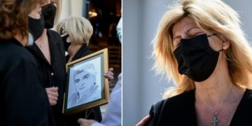 Σπαραγμός στο 40ημερο μνημόσυνο του Γιώργου Καραϊβάζ[photos][video]